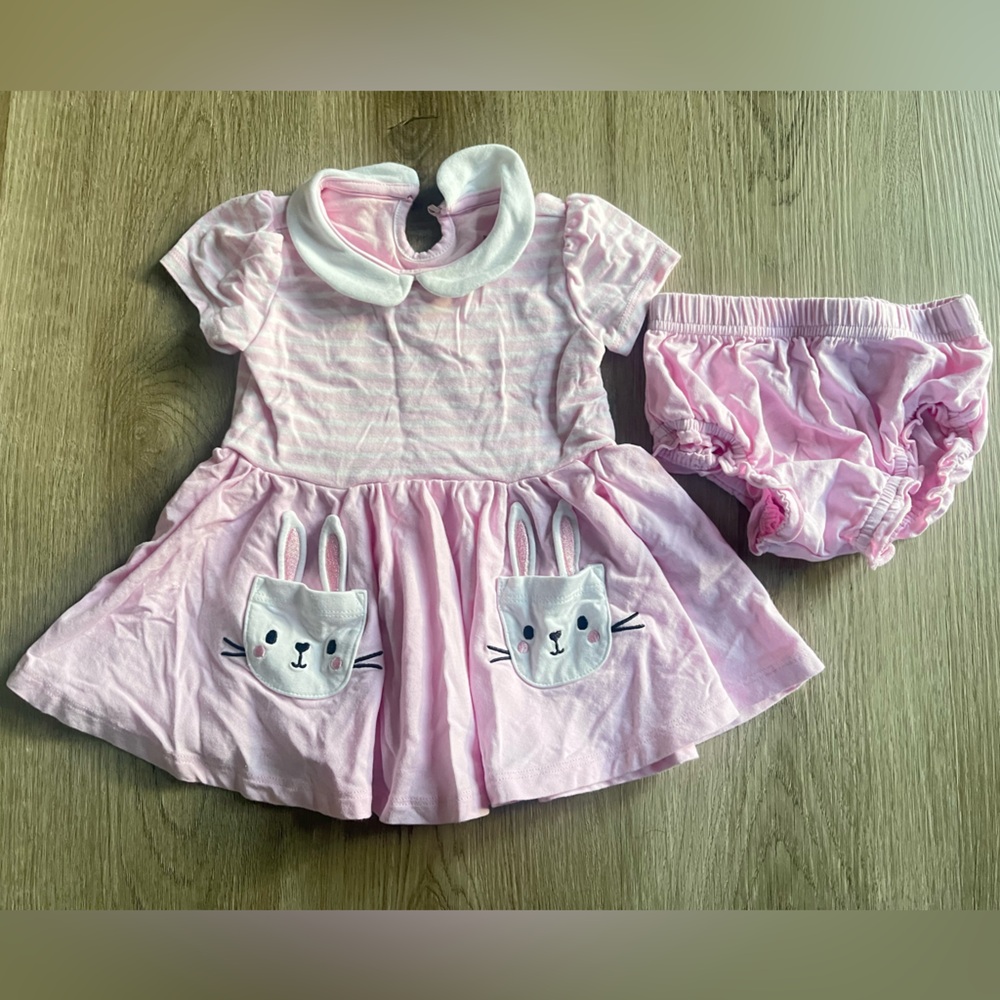 Little Sleepies Baby Easter Bunny Dress - Size 3-6 Months